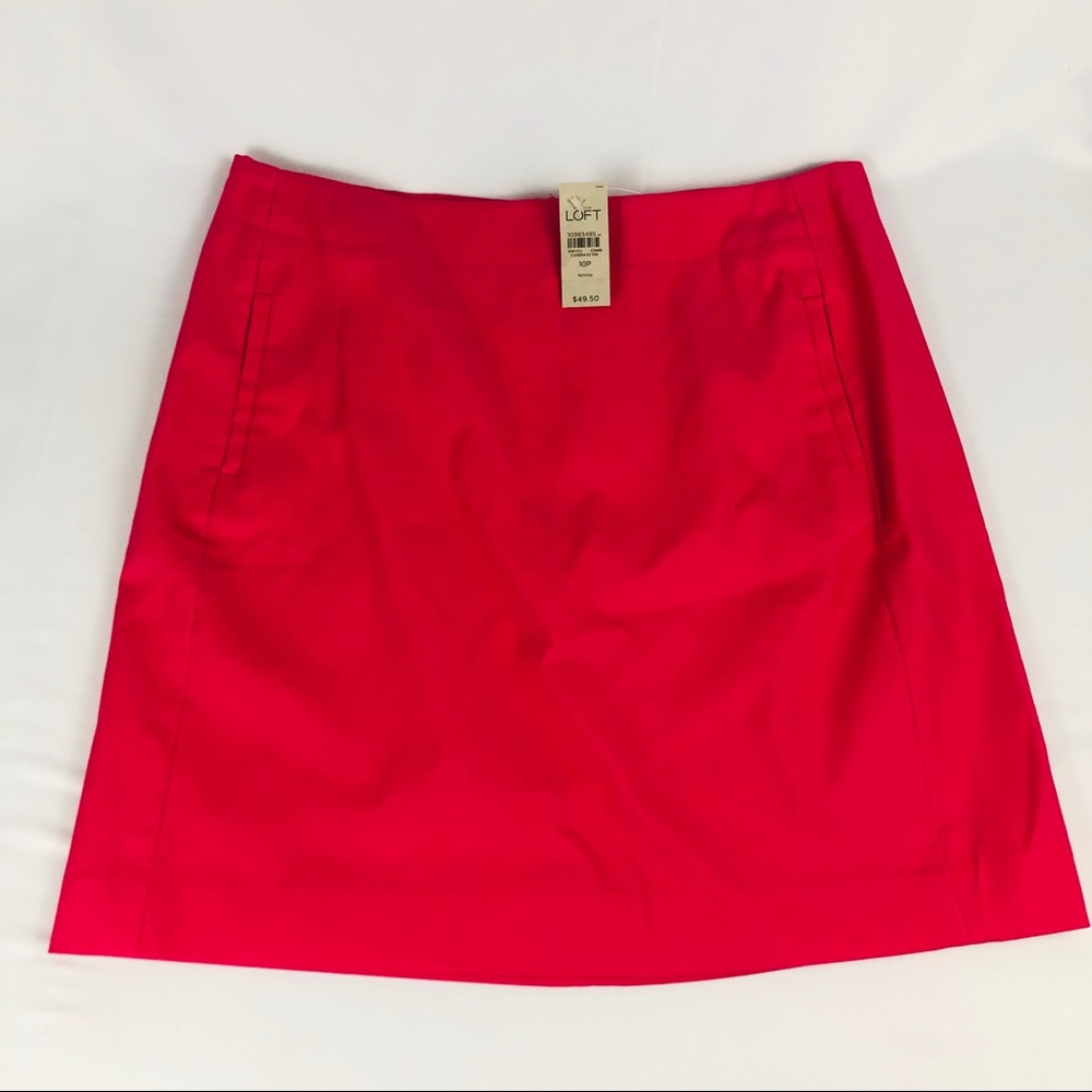 New Loft Pencil Skirt Solid Pink